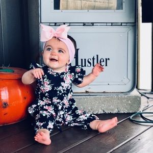 Bailey’s Blossoms baby girl floral romper